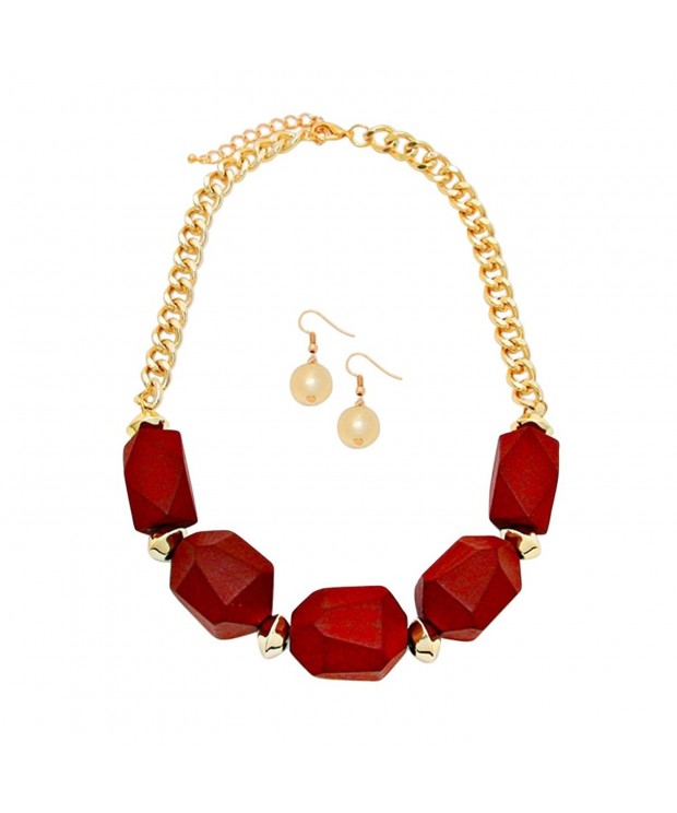 Rosemarie Collections Statement Necklace Earrings