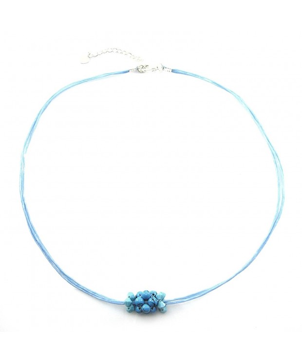 Turquoise Swarovski Necklace Handmade JA 0118N