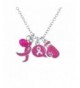 Lux Accessories Silvertone Awareness Necklace
