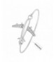 MANZHEN Crystal Silver Airplane Bracelet