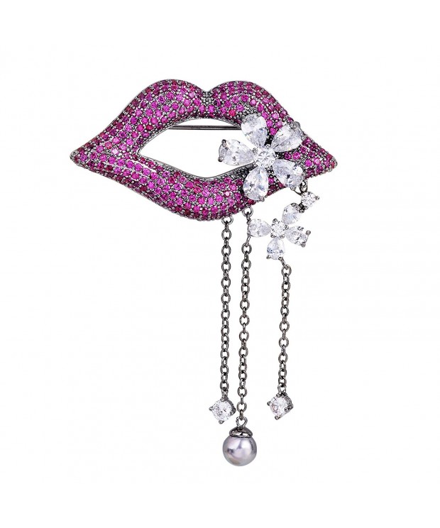 OBONNIE Violet Rhinestone Crystal Flower