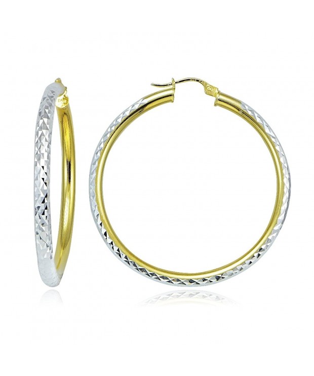 Hoops Loops Sterling Diamond Earrings