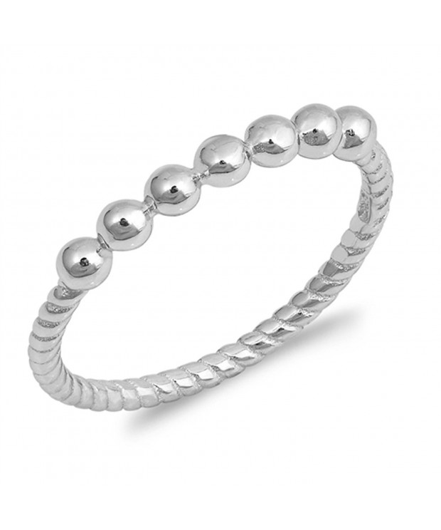 Ball Stackable Sterling Silver Twist