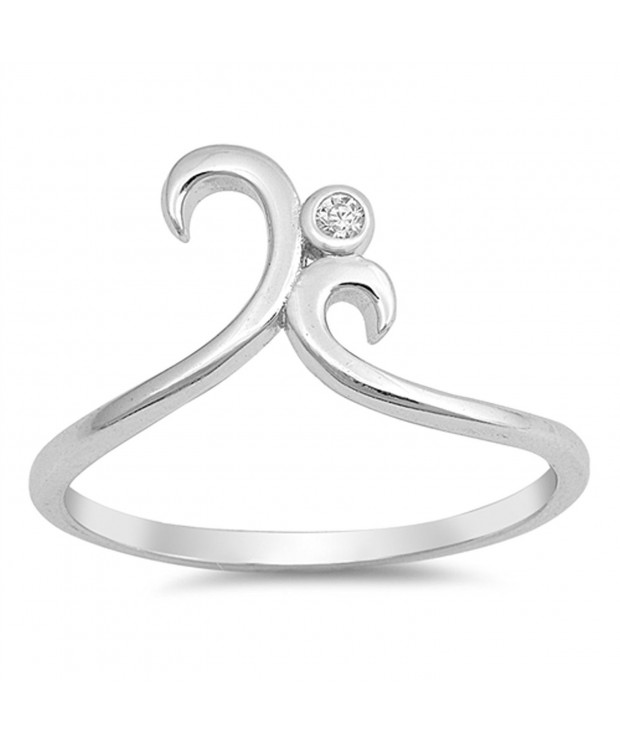 White Solitaire Statement Sterling Silver