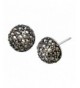 Marcasite Earrings Oxidized Sterling Silver