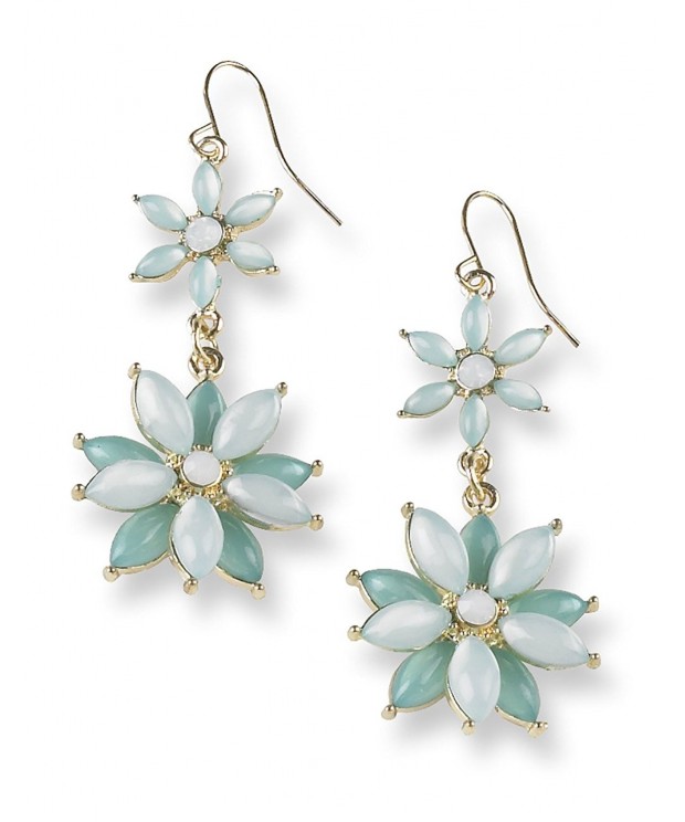 Flower Daisy Accent Dangle Earrings