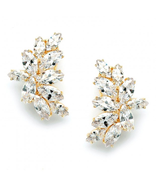 Mariell Shimmery Zirconia Occasion Earrings