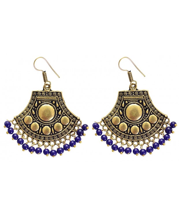 Sansar India Oxidized Chandbali Earrings