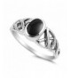 Simulated Solitaire Polished Sterling Silver