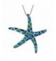 Sterling Silver Synthetic Starfish Necklace