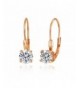 Sterling Prong Set Leverback Earrings Swarovski