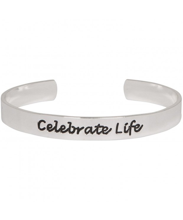 Script Celebrate Adjustable Inspirational Bracelet