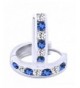 Simulated Sapphire Zirconia Earrings Sterling