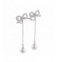 Platinum Bowknot Earrings Without Piercing