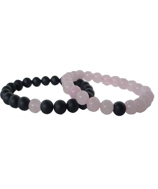 Couple Relationship Bracelet Black Howlite