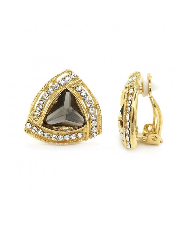 Earrings Triangle Trillion Crystal Fashion