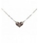 Tiny Silver Heart Initial Necklace