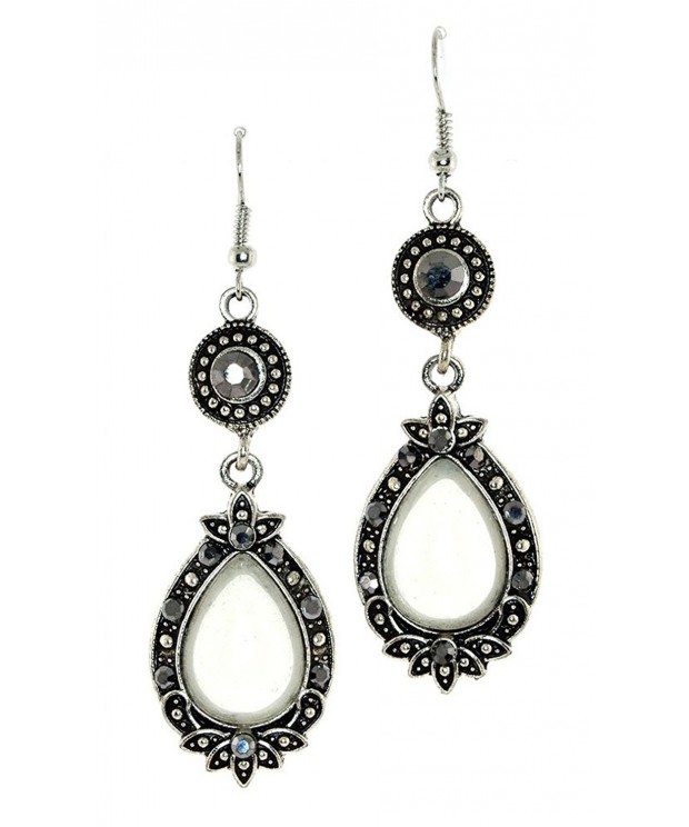 Victorian Style Tear Marcasite Earrings