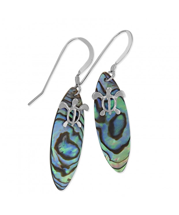 Sterling Silver Abalone Surfboard Earrings