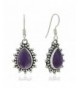 Sterling Amethyst Gemstone Vintage Earrings