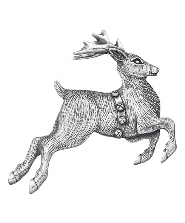 Danforth Reindeer Pewter Brooch Pin