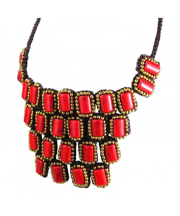 Mosaic Droplets Reconstructed Statement Necklace