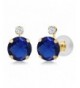 Simulated Sapphire Created Jewelry Earrings