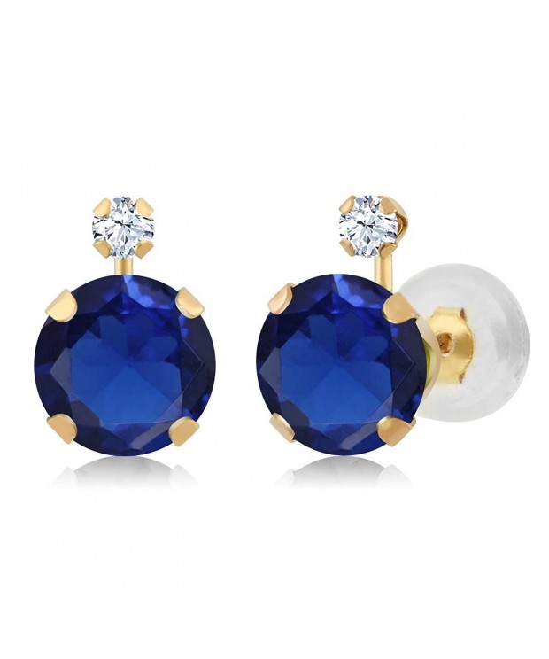 Simulated Sapphire Created Jewelry Earrings