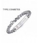 DIABETES 8mm Polished Surgical Medical Bracelets