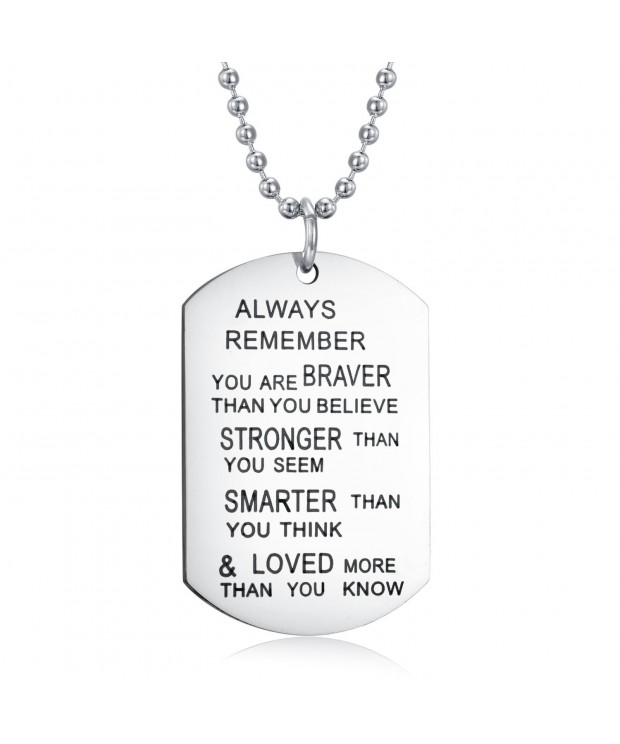 Udobuy Stainless Remember Inspirational Engraved