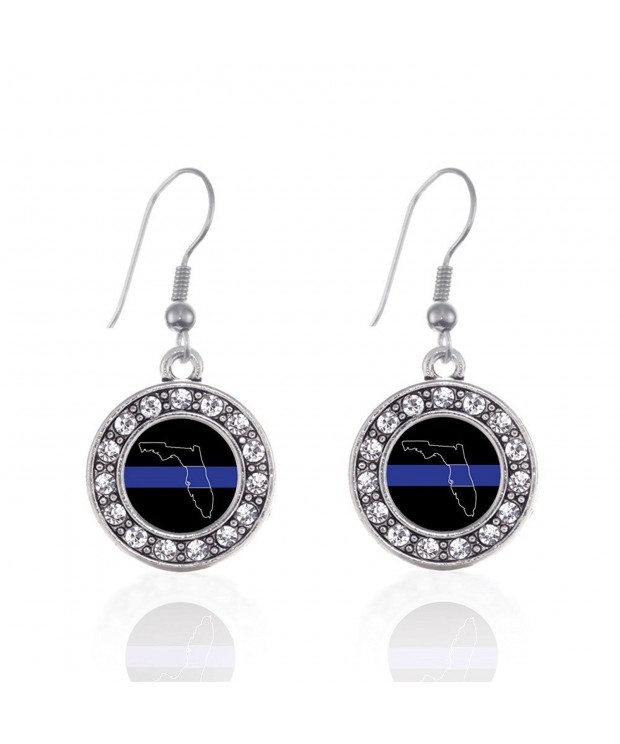 Inspired Silver Florida Circle Earrings