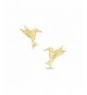 Hummingbird Earrings Yellow Diamond Polished