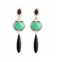 F U Vintage Earrings Emerald Teardrop