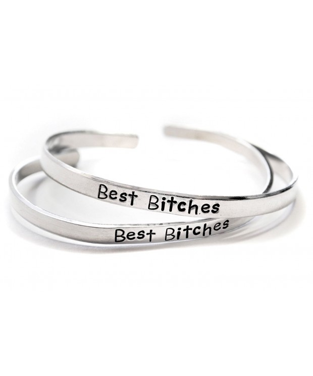 Best Bitches Aluminum Friendship Bracelet