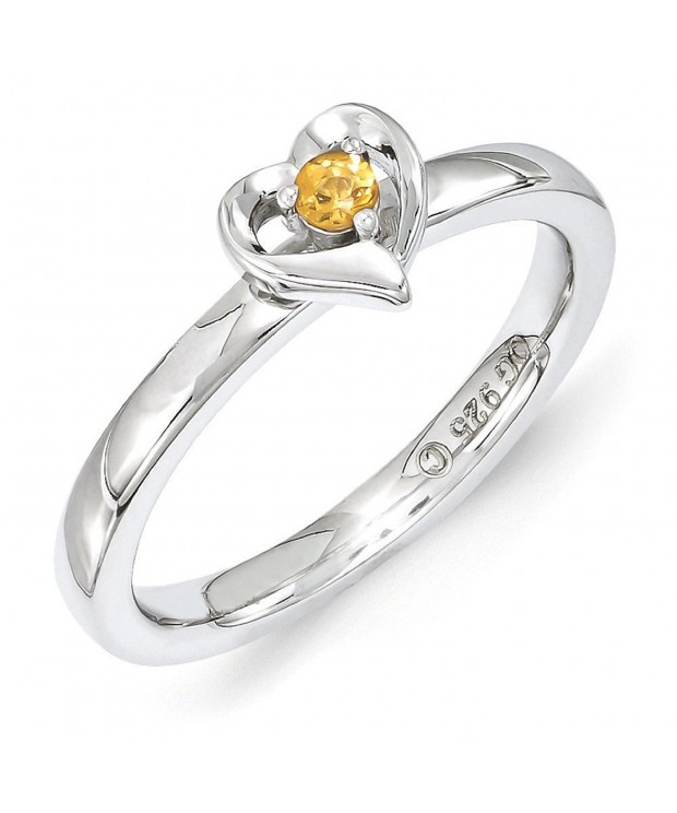 Sterling Silver Stackable Expressions Citrine