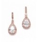 Mariell Plated Zirconia Bridal Earrings