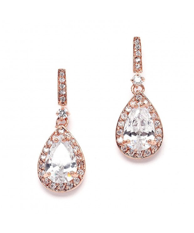 Mariell Plated Zirconia Bridal Earrings