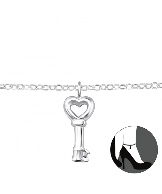 Atik Jewelry Silver Key Anklet