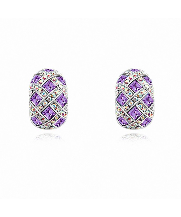 Jewistic Rhodium Plated Earrings Swarovski Elements