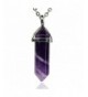 African Amethyst Gemstone Hexagonal Necklace