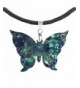 Abalone Transformation Butterfly Sterling Necklace
