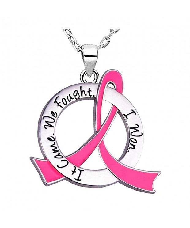 Fought Breast Cancer Survivor Necklace