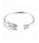 Sterling Silver Feather Bangle Bracelet