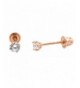 Screw Safety Earrings Womens Zirconia