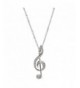 Silver Treble Clef Necklace Pendant