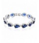 GULICX Austrian Sapphire Color Teardrop Bracelet