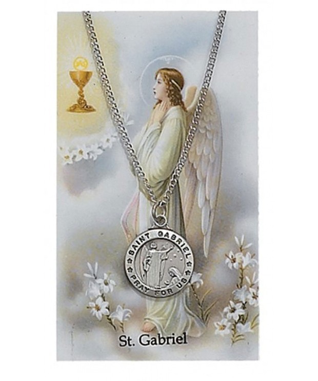 Round Gabriel Archangel Medal Prayer