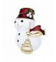 LY8 Christmas Brooch Crystal Snowman