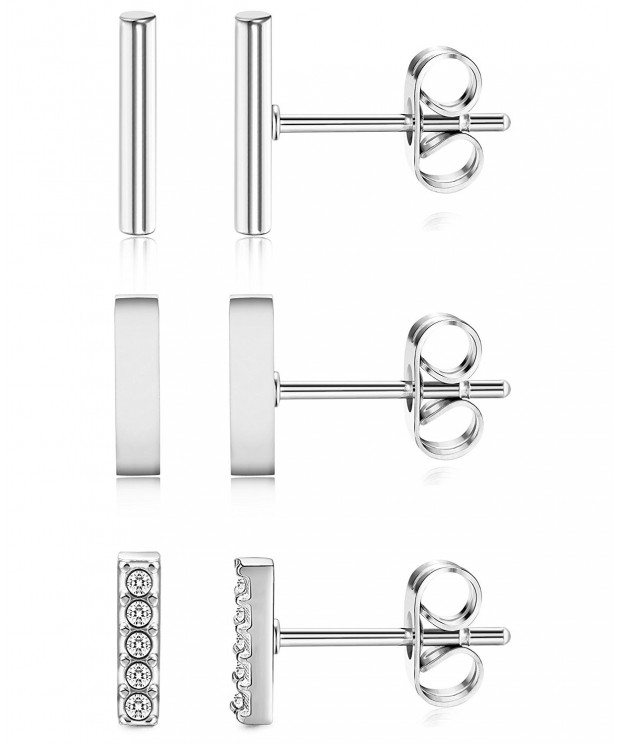 ORAZIO Stainless Earring Earrings Silver tone