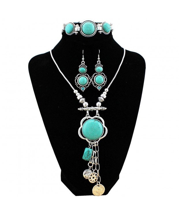 XY Fancy Necklace Bracelet Turquoise